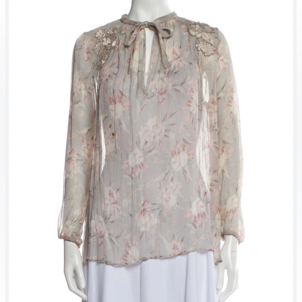 Zimmermann Stranded Garland Floral Blouse